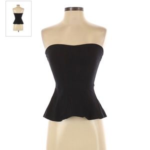 EXPRESS | BLACK PEPLUM TUBE TOP | SIZE S